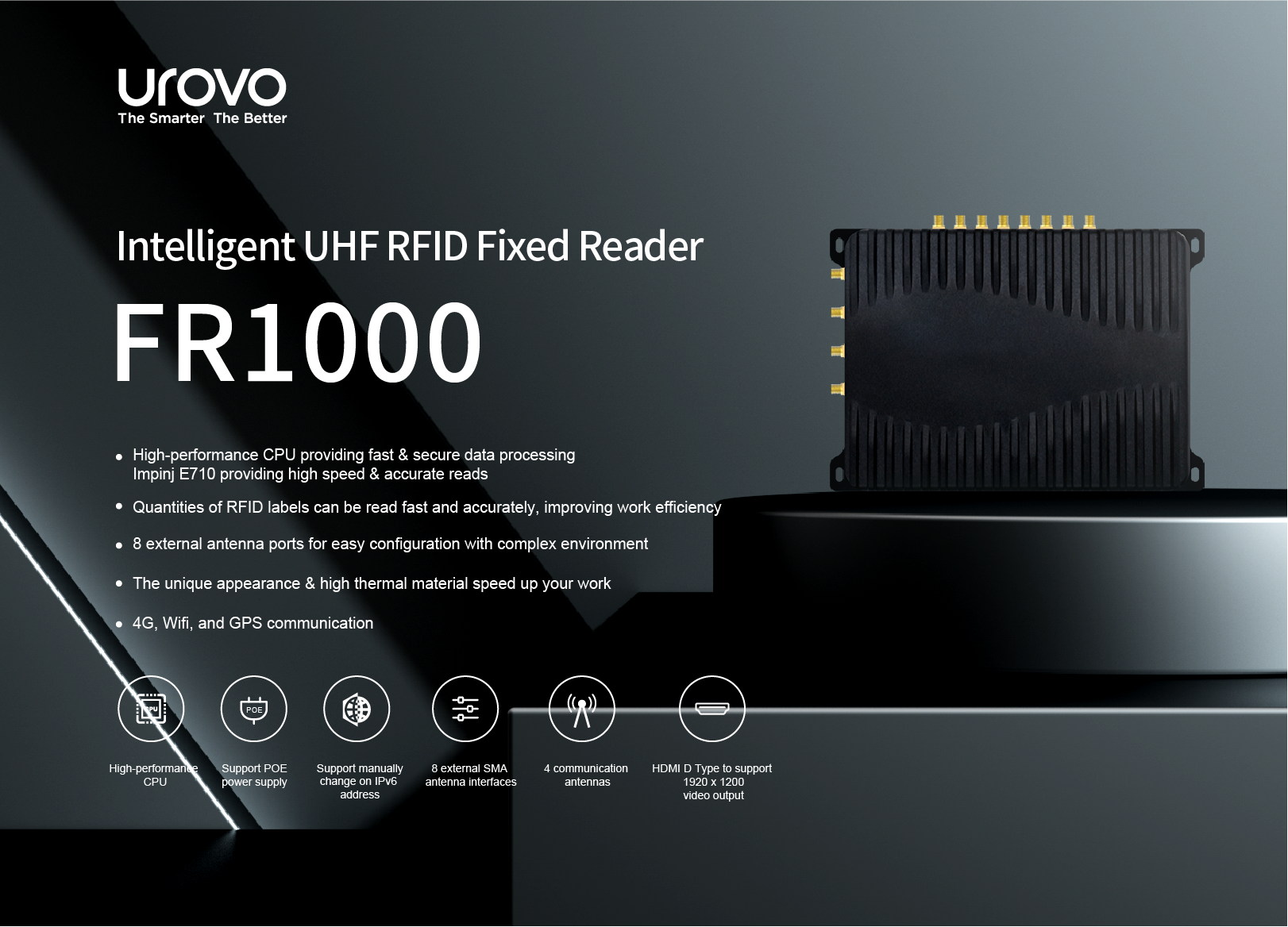 UROVO debuta con el lector fijo UHF RFID y con la nueva mini TPV en la Semana del Comercio Minorista de París